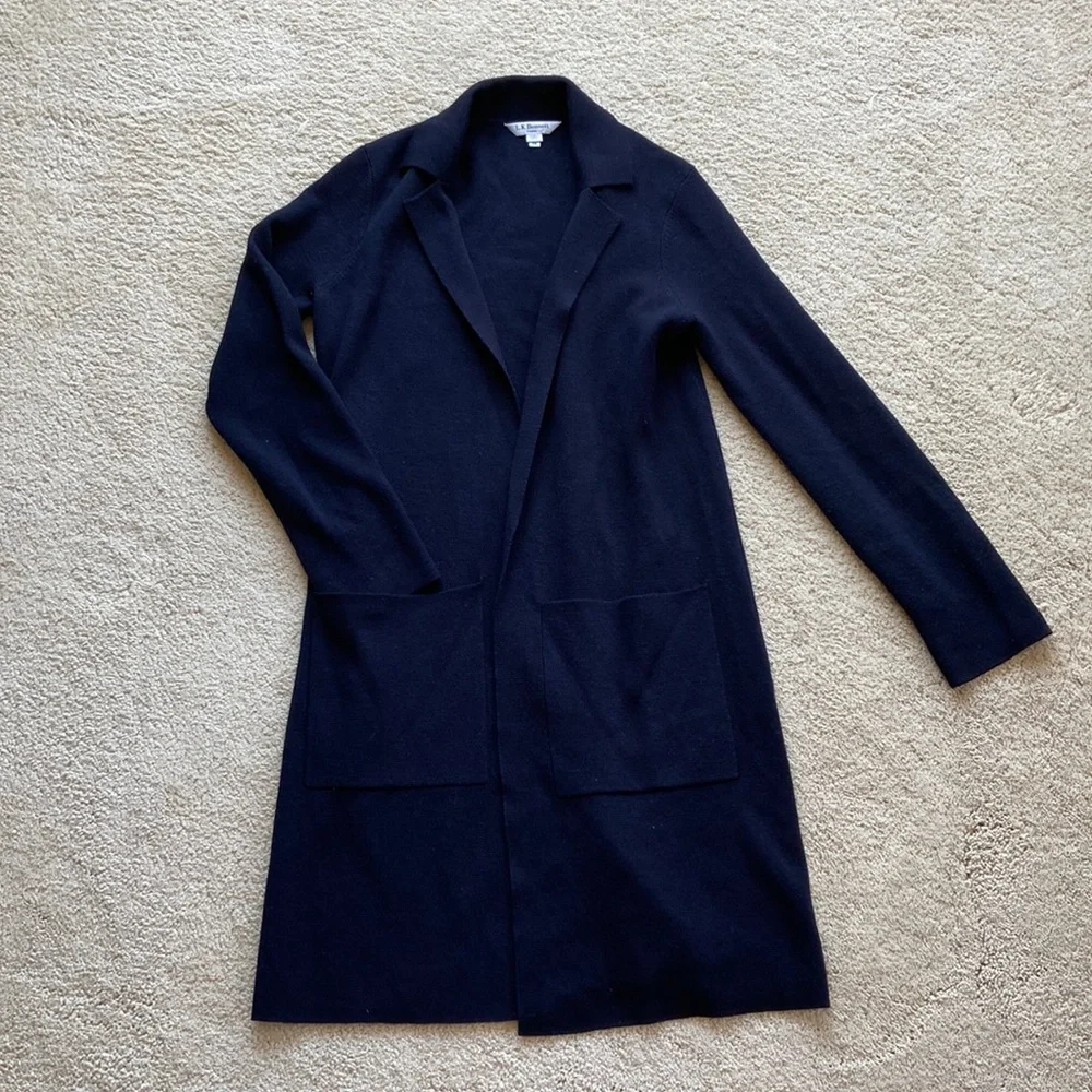 LK Bennett Lamina Knit Wool Long Cardigan - Picture 2 of 8